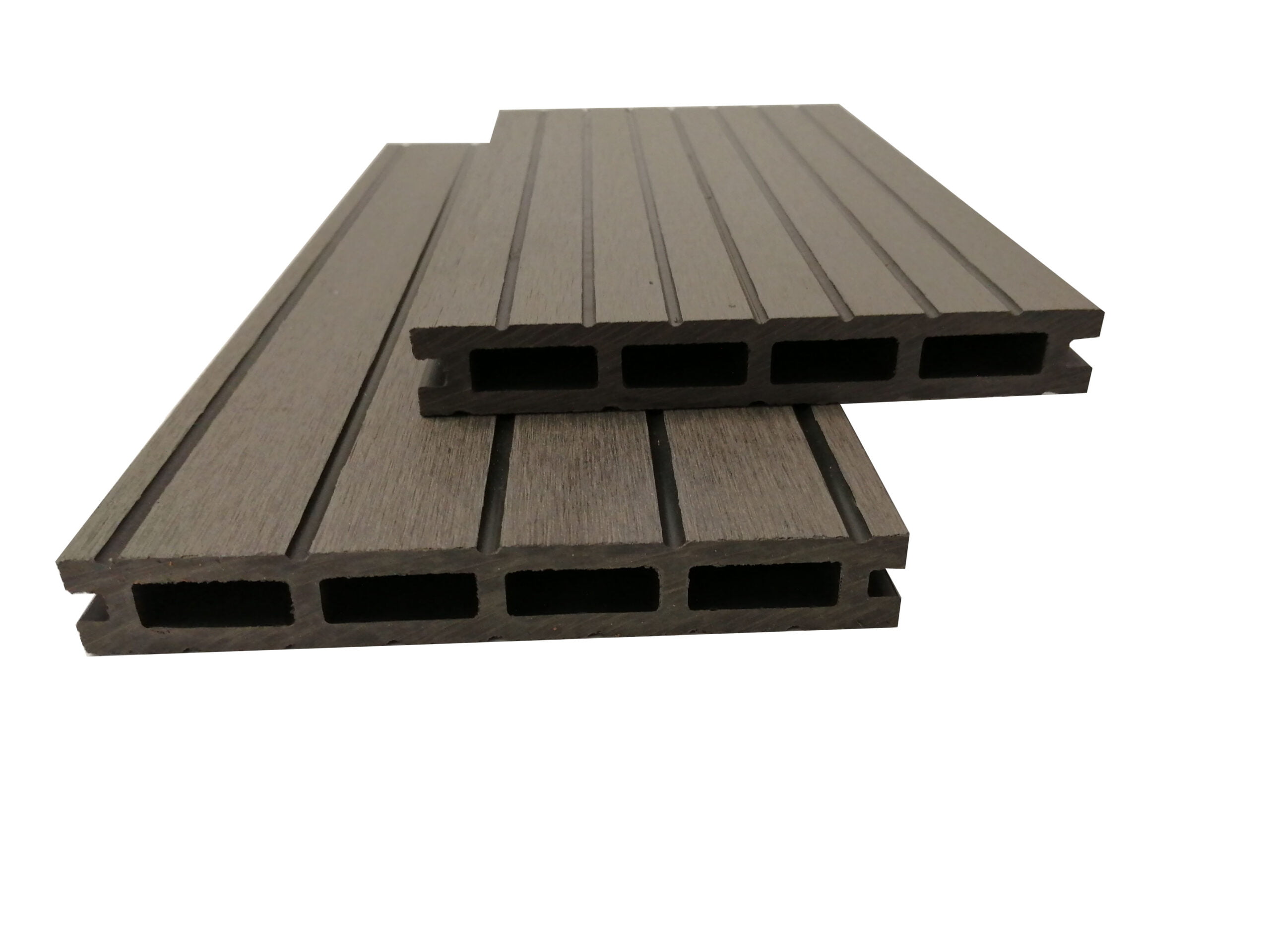 DuoGroove light grey wood plastic composite decking