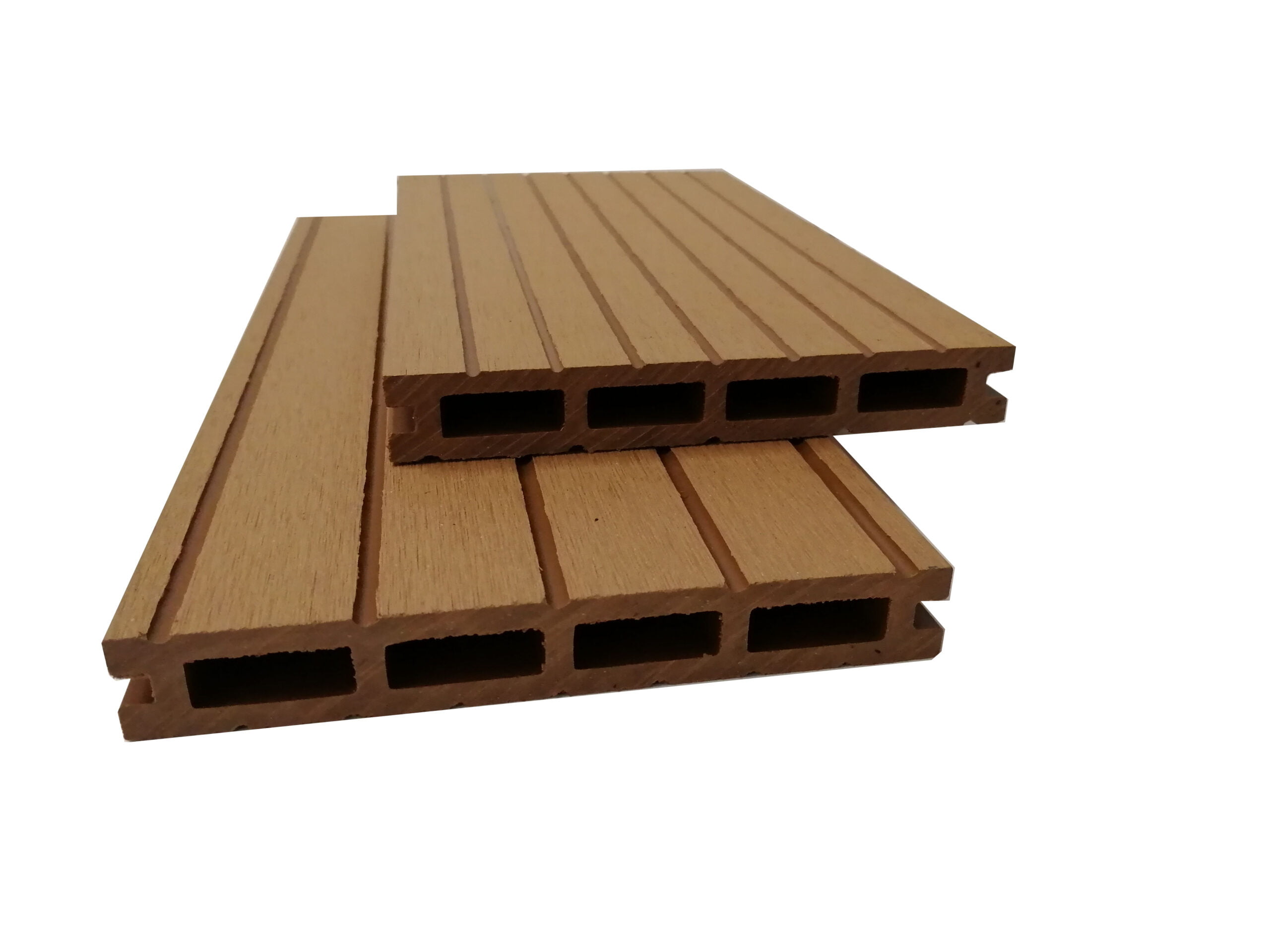 DuoGroove teak wood plastic composite decking 