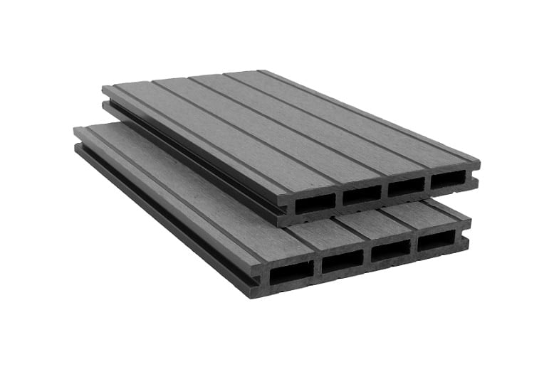 Grey DuoGroove composite decking