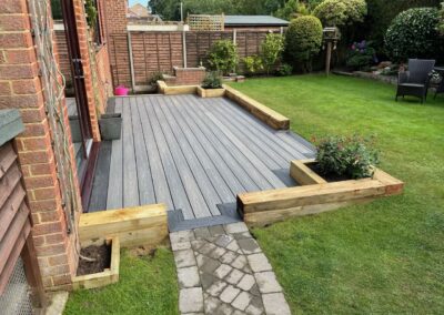 DuoDeck composite deck with sleeper surround