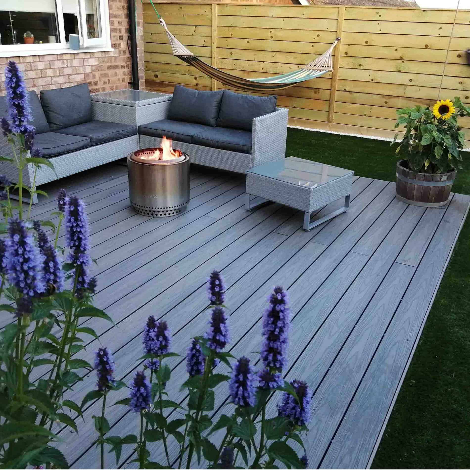 wooden composite decking Yeovil - DuoDeck antique coloured decking